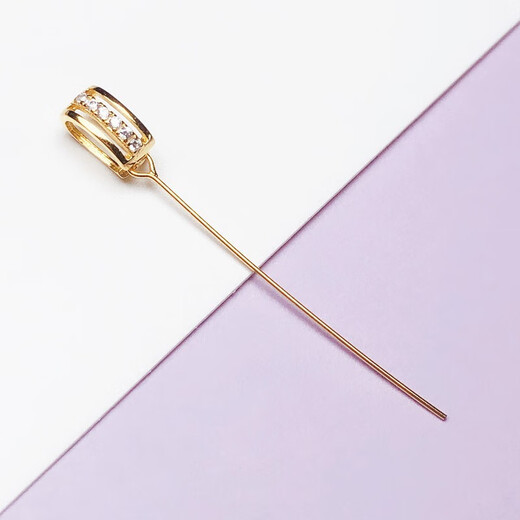 Guanpuge Fat Donglai same style pt950 platinum pendant buckle head melon seed buckle oblique hole buckle clip jade jade white gold