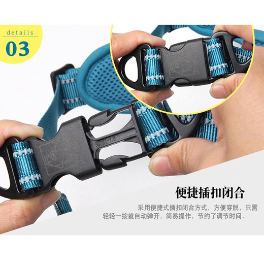 TRUELOVE dog harness vest type reflective comfortable traction dog walking small and medium-sized outing pet supplies black and red M size