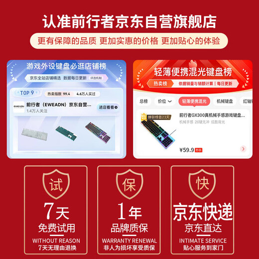 Forerunner (EWEADN) GX300 true mechanical feel keyboard and mouse set game e-sports wired desktop computer notebook office film keyboard and mouse eating chicken peripherals white ice blue light