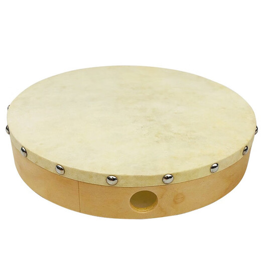 Orff奥尔夫乐器 羊皮手鼓 原木色羊皮鼓儿童 手鼓幼儿玩具手拍鼓 8寸