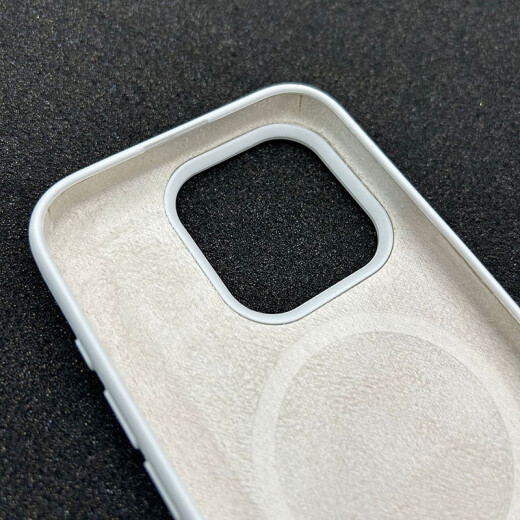 Its potential is suitable for Apple 14 mobile phone case, true liquid skin-friendly silicone Magsafe magnetic charging, anti-fouling, anti-fingerprint and anti-fall protective cover, high-end simple and light luxury [pure white] iPhone14 ProMax magnetic charging inner flocking skin-friendly feel