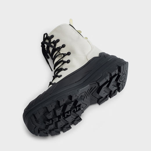 HUNTER女鞋猎鸭靴沙漠靴防滑靴高帮短靴防泼水橡胶大底废土风马丁靴登山 象牙白/CTB 36