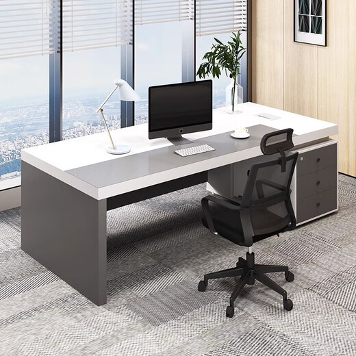 Oupinrui boss desk simple modern desk computer table and chair combination financial manager desk executive desk executive desk 1.6 meters boss desk