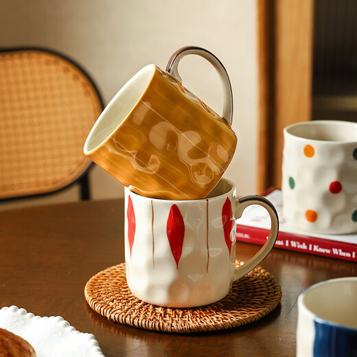 Sheri Japanese mug ins style high-looking ceramic drinking cup girls office home coffee cup couple cup four combinations Specifications see picture 2