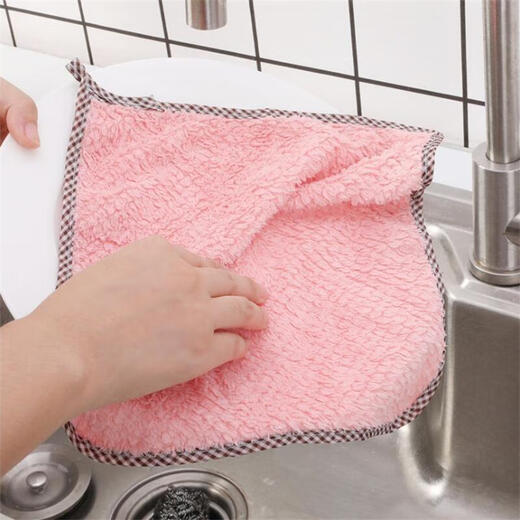 Fanilin hanging pineapple pattern double-sided absorbent rag thickened towel lint-free kitchen dishcloth hanging hand towel 1 piece