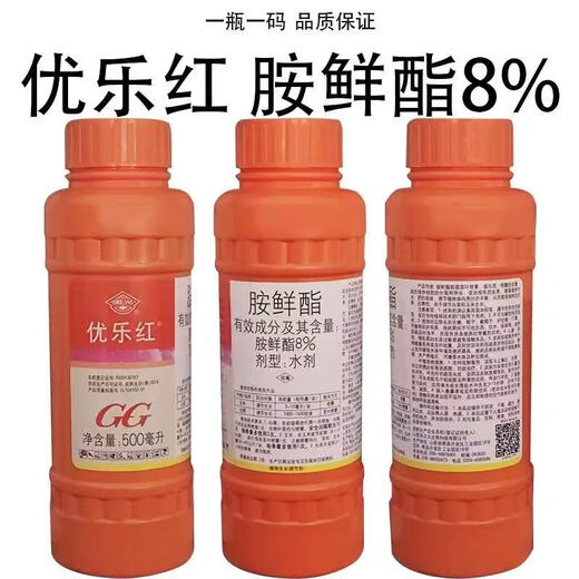 Guoguang Guoguang Youlehong 8% amine fresh ester genuine growth regulator promotes root growth, promotes cell division, preserves flowers and fruits, 500ml*10 bottles