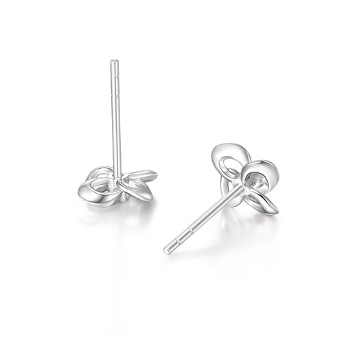 Mengjinyuan platinum earrings four-leaf clover pt950 platinum platinum earrings for women, a pair of earrings for my girlfriend