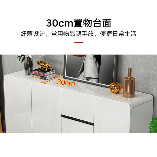 Qiuke sideboard modern minimalist tea cabinet multi-functional paint storage cabinet cream style cupboard kitchen wine cabinet living room