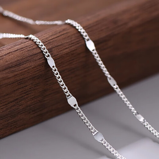 Chengyun 9999 sterling silver necklace for women, niche light luxury, high-end, pure silver neck chain, clavicle chain, birthday gift for girlfriend, 9999 pure silver piece chain, silver weight is about 2.3g