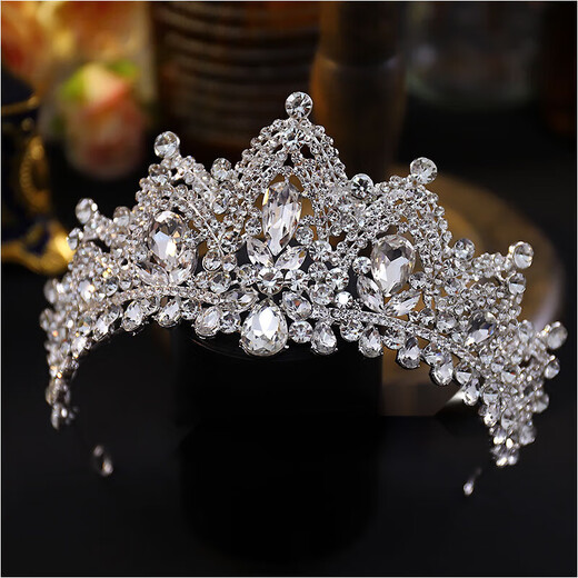 Shijun (SHIJUN) Crown Tiara for Adults 18 Years Old Princess Crystal 2025 Bride Wedding Super Immortal Gift 18th Birthday Crown No. 13 Earrings Pin + Temperament Sparkling
