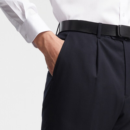 YOUNGOR Suit Pants Men's 050 Style Suit Pants Suit Pants Wool Material Autumn and Winter Warm and Comfortable Navy Blue 37 180/92A