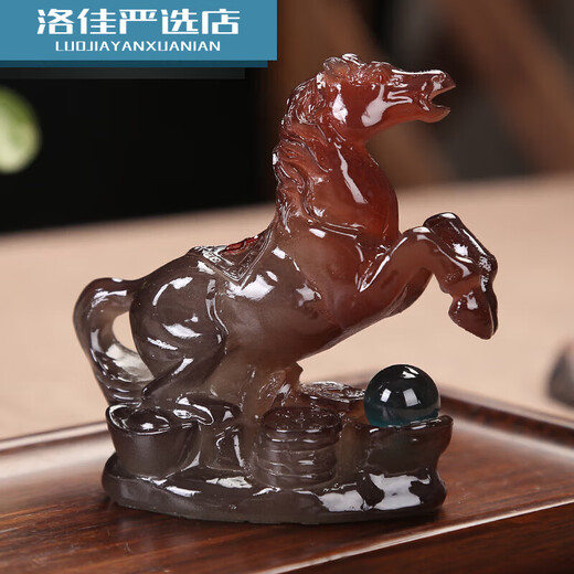 Creative color-changing tea pet ornaments, tea table, tea table, tea art and tea set ornaments, high-quality products that can raise horses to make money immediately. The horses turn to yellow jade color.