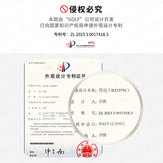 Golf (GOLF) backpack women's 14/15/16 inch laptop bag business trip travel backpack school bag for girlfriend