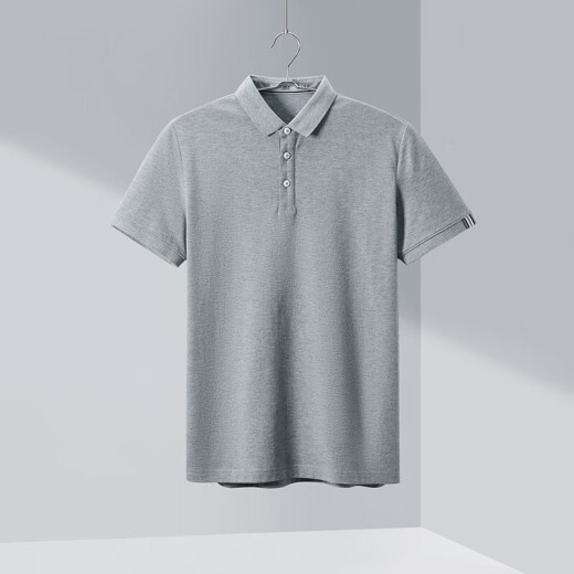 HLA Hailan House POLO shirt men's summer pique skin-friendly solid color t-shirt HNTPD2Q093A medium gray (94) 175/92Y (50)cz