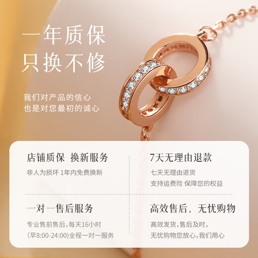 Manhe S925 silver double ring necklace for women 2025 new jewelry pendant wife birthday gift for girls and girlfriends