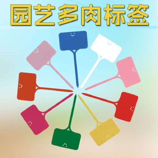 奔新农名称插签花盆标牌标识兰花插地牌花卉记号牌小号园艺多肉植物标签 混色30个(9.6cm)