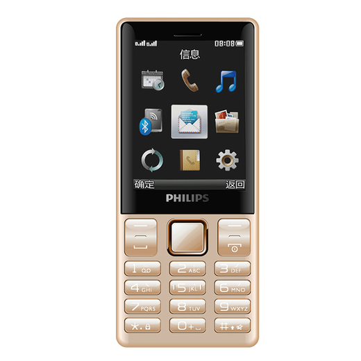 Philips (PHILIPS) E170 International brand ultra-thin body mobile 2G dual card dual standby mobile phone for the elderly spare function phone champagne gold mobile dual card version (supports 2-3-4G mobile card)