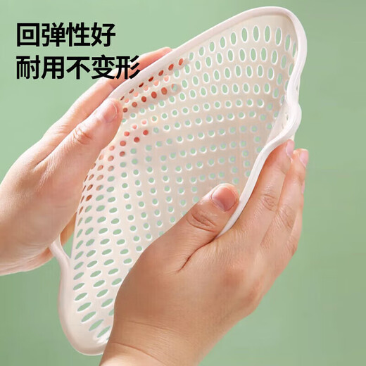 Boxju vegetable sink drain basket multifunctional fruit basin living room home kitchen fruit basket washing vegetables and rice basket gray white - two-piece set large size 1 basin + 1 sieve