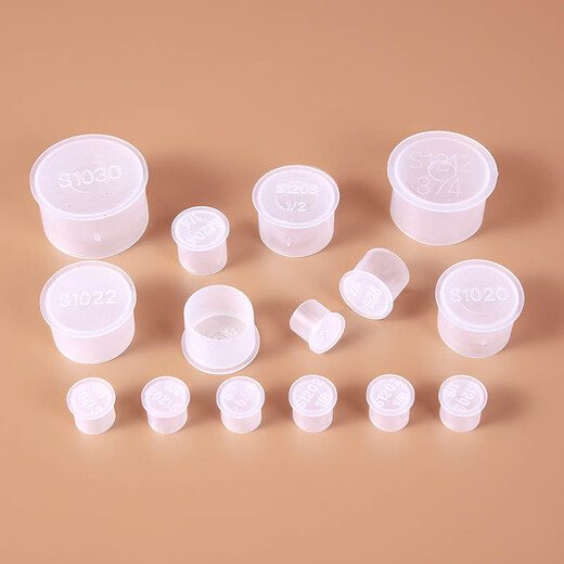 White T-shaped edge plastic plug thread protective sleeve transparent rubber cover screw anti-collision protective cover braces T-M6 (100 pieces)