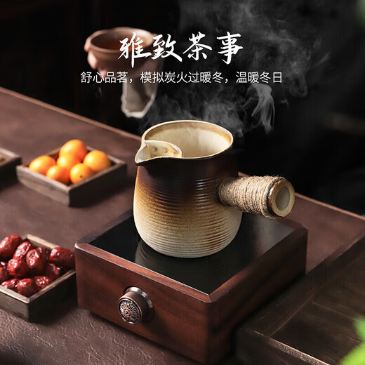 Qixuanyuan stove-cooked teapot, side-handled pot with lid, single pot utensil, household indoor high-temperature-resistant ceramic tea-making health pot