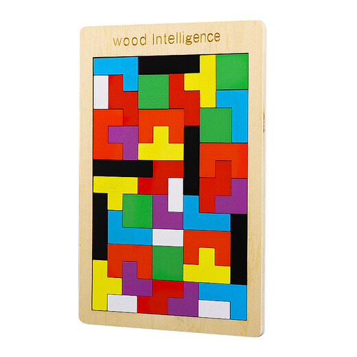 
Sangetian (SANGTY) Tetris puzzle building blocks for children's puzzle early education intelligence boys and girls toys pie board jigsaw puzzle cube boutique basswood