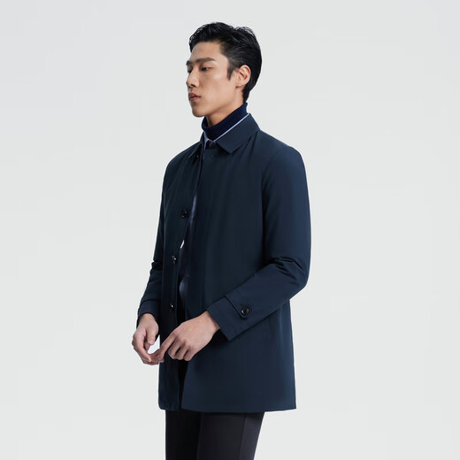 Youngor Windbreaker Men's 2025 Autumn and Winter Two-Wear Goose Down Removable Liner Thickened Warm Jacket Dark Green VEYF429948PBA L 175/96A