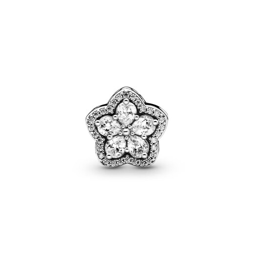 PANDORA Sparkling Snowflake Pavé Charm 925 Silver Hollow Love Beads DIY High-end Birthday Gift for Girlfriend Sparkling Snowflake 1