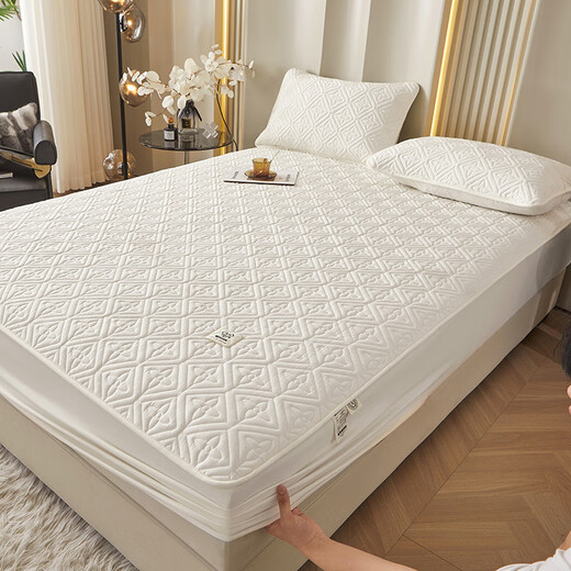 A-Fontane quilted fitted sheet 2 meters by 2.2 meters Class A maternal and infant grade raw cotton soy fiber fitted sheet mattress protector bed cover Fanhua-Daihui 1.5*2.0m