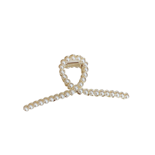 Idel Korean Internet celebrity large imitation pearl hairpin grabber hair clip back of the head shark clip Japanese side clip hair grab C4X302-G222 full bead grabber