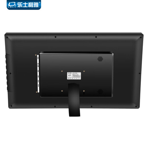 LSLY 19-inch full-view digital photo frame, electronic photo album, high-definition display, 1080P video, remote control commercial display, 22-inch white tempered glass mirror, free 32GU disk + wall-mounted plate