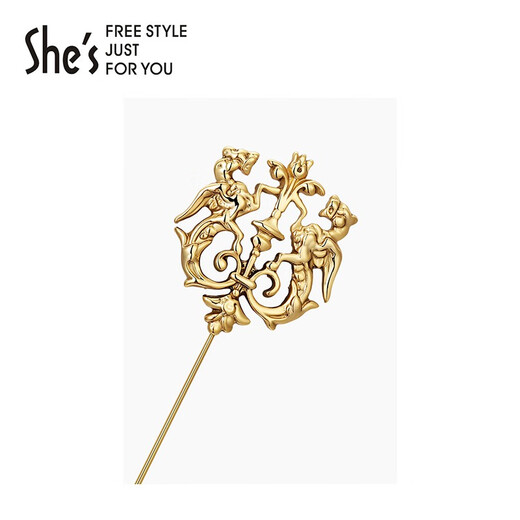 She s Akiko brooch Dream of Versailles Baroque high-end luxury corsage suit accessories birthday gift for girlfriend gold K0