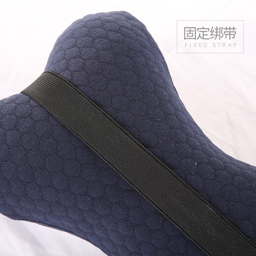 Jiuxiao Thai natural latex bone pillow, office car cervical spine pillow, car chair headrest, lilac purple-natural core 30*20*10cm