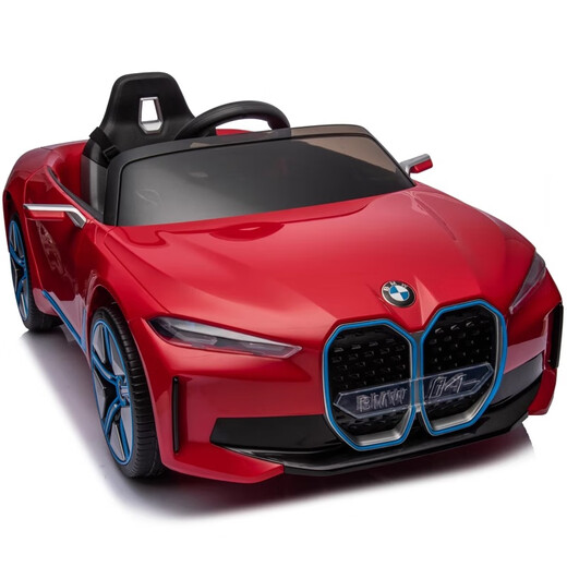 Berejia children's remote control car can sit on BMW children's electric car four-wheel drive men's and women's toy car baby stroller exclusive version white four-wheel drive + swing + leather seat + early education