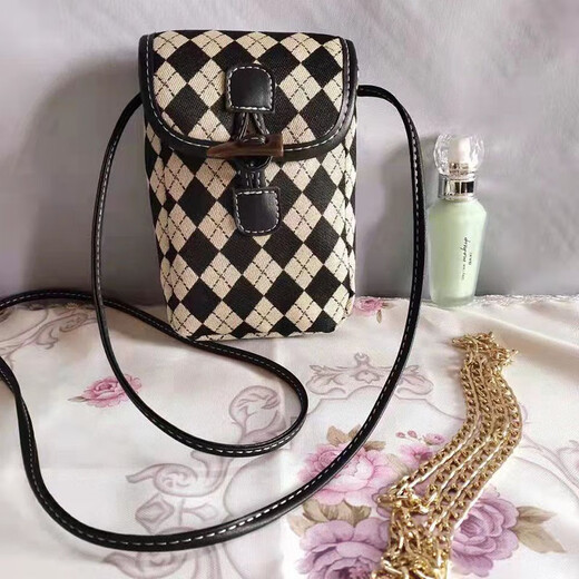 Kingtrip New Mobile Phone Bag Women's Shoulder Crossbody Mini Small Bag Western Style Brown