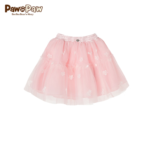 PawinPaw cartoon bear children's clothing summer girls princess mesh tutu skirt short skirt glitter pink/25 110 cm