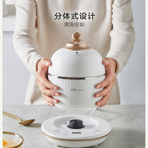 Bear bird's nest stew pot, electric stew pot for stewing bird's nest, electric stew pot for stewing bird's nest, fish gelatin, ginseng material, and donkey-hide gelatin, double-layer water-proof stew pot for health preservation, scheduled timer, constant and precise temperature control, 0.6L, upgraded to one cup for dual use 0.6L