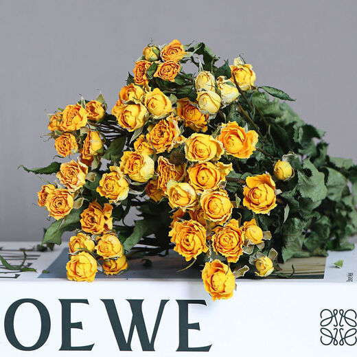 AIMAN Chinese Valentine's Day gift Yunnan multi-head dried rose bouquet rose gift shooting props decoration real flowers 10 pieces of single head treasure and a bouquet with flowers