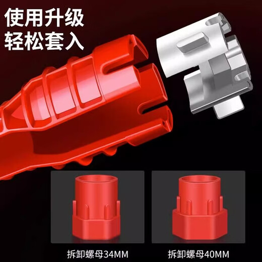 Multifunctional bathroom wrench, faucet repair tool, basin drain hose installation, removal and loosener, eight-in-one sink wrench