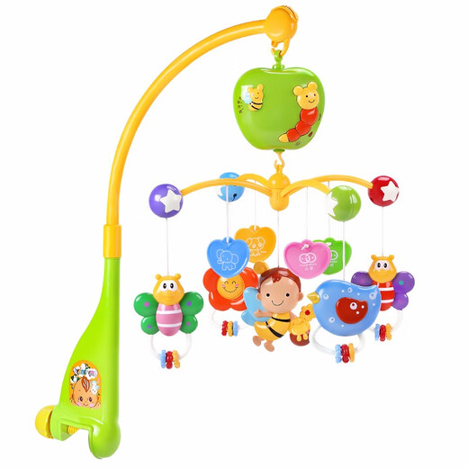 Guyu newborn baby musical rotating bed bell bedside bell baby bedside bed hanging rattle wind chime toy 0-1 years old musical rotating bed bell 3918 free charging set