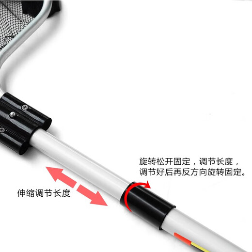 Fisherman fish tank, fish pond fishing net, pocket copy net, ornamental fish retractable fishing net, leaf brush moss net copy net pool, aluminum alloy net 35*35cm fishing net pole 1.5 meters retractable