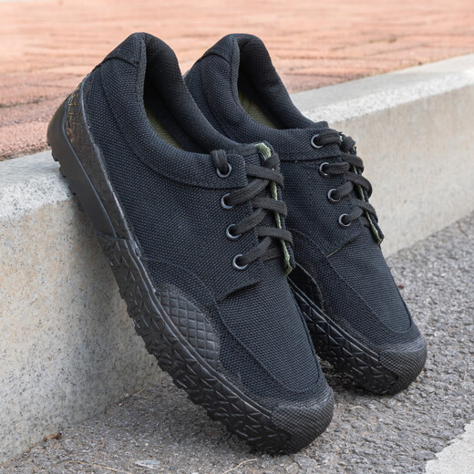Customized anti-puncture improved version of Liberation Shoes 3527 working men's construction site shoes military training running wear-resistant anti-slip labor protection rubber shoes for migrant workers black anti-puncture (genuine) double-layer sole upper size 43