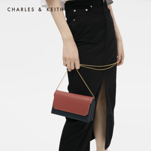 CHARLES/KEITHCK6-10770444 bag women's bag color block flip wallet Teal teal XS