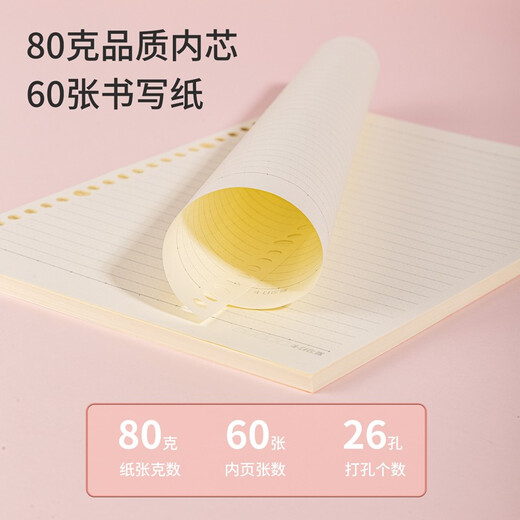 Deli B5/60 loose-leaf notebook refill 26-hole efficient note format refill loose-leaf paper NB560-1