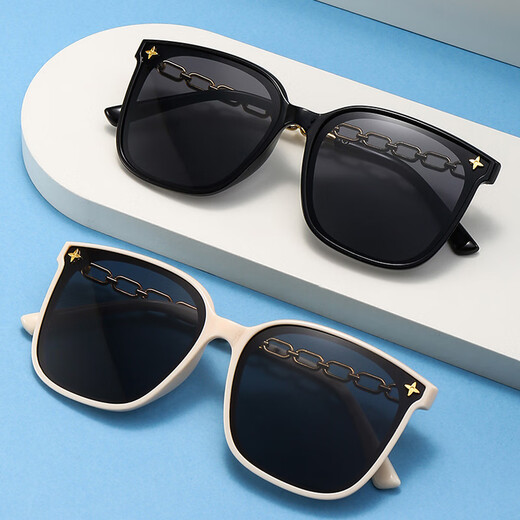 Luxusvogel 1639 Sonnenbrille [hellschwarzer Rahmen] Frauen mit High-End-Ins Sonnenschutz und Sonnenschutz großer Rahmen UV Sonnenbrille