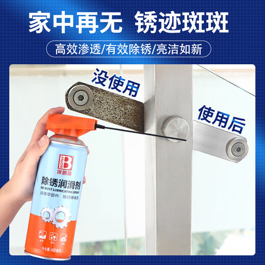 BOTNY Rust Remover Rust Cleaner Lubricating Spray Metal Rust Rust Remover Cleaner Rust Remover 450ML Model B-2383 1 Bottle