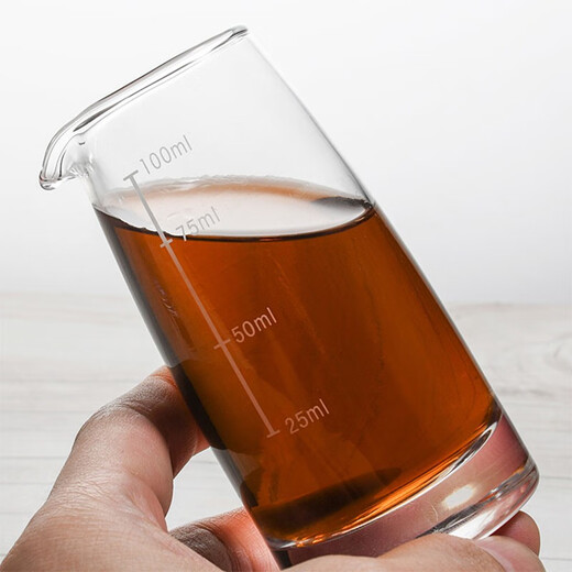 Molson Liquor Divider Set Without Handle, Jug Fair Cup, Thickened Glass Divider with Scale, 2-Liang Wine Divider, Handleless White Line Scale Model (6 Pack) - 100ml