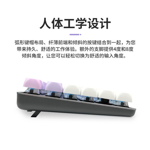 Logitech Rabbit Purple K845 Mechanical Keyboard Gaming Keyboard Office Keyboard Full Size Office Home Backlit Esports Chicken Keyboard MOA Height Ball Keycap K845-Green Axis-Little Rabbit Purple