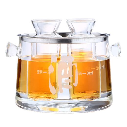 Zheyun wine warmer household hot wine pot yellow wine warmer heat-resistant glass wine set wine divider warmer wine pot wine cup wine warmer eight liang