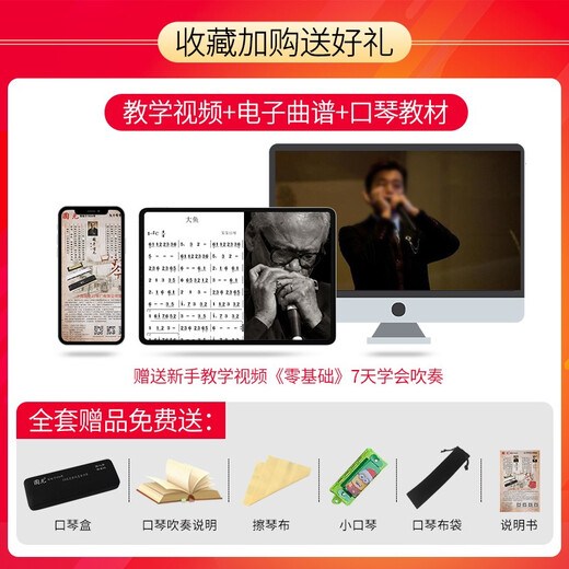 Guoguang Harmonica Japan Import Gong 28 Hole Professional Professional Professional Level High-классная полифоническая полифоническая C-ключа средних лет и пожилые люди 24 Вводной инструмент Harmonica Harmonica Harmonica [Уровень производительности] 24-луночный полифонический F-ключ Matte Black + подарок.