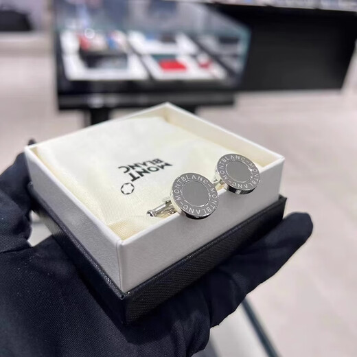 Montblanc Montblanc Men's Jewelry Exquisite French Cufflinks Business Formal Cuff Pins Silver Letters